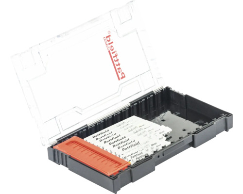 Lot de lames de scie sauteuse Pattfield tige en T pour bois et métal 12 pièces Jeu de forets dans une boîte en plastique avec le logo Blettner