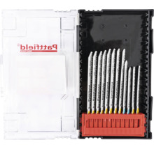 Lames de scie sauteuse Pattfield pour bois et métal dans une boîte de rangement