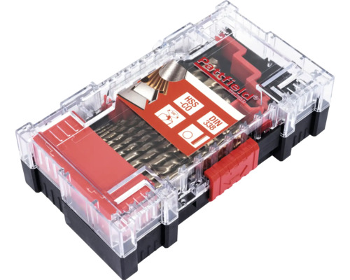 Bohrer-Set in transparenter Aufbewahrungsbox