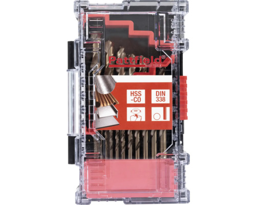 Pattfield HSS-CO Bohrerset in transparenter Aufbewahrungsbox