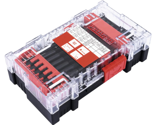 Jeu d'embouts Partfield dans une boîte de rangement transparente