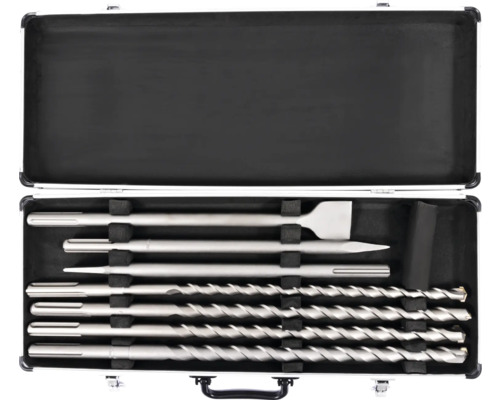 Bohrhammer-Meissel- und Bohrer-Set im Werkzeugkoffer