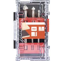 Pattfield Kegelsenker Set in transparenter Aufbewahrungsbox