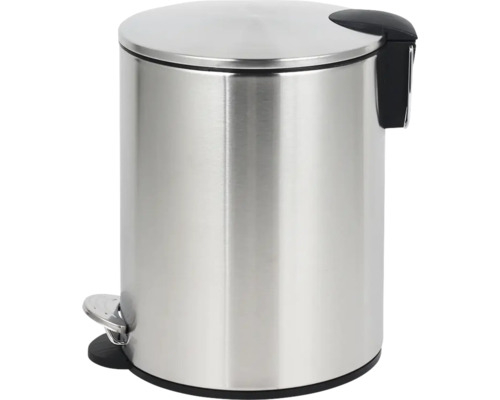 Poubelle à pédale en acier inoxydable avec couvercle et pédale