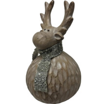 Dekorativer Elch mit Schal für die Weihnachtszeit