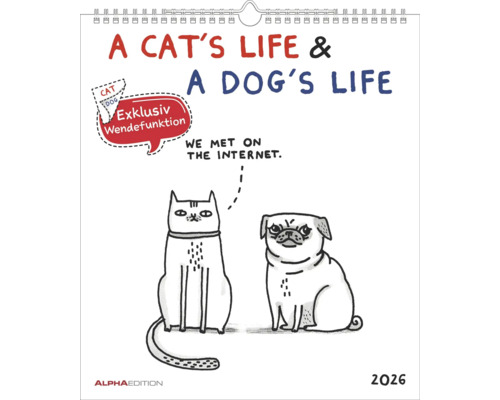 Alpha Edition Kalender 2026 mit Katzen und Hunden
