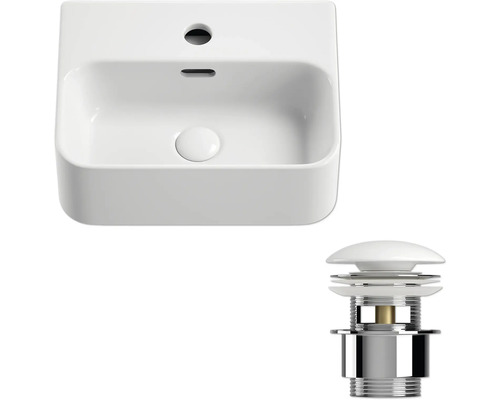 Keramikwaschbecken mit Ablaufgarnitur