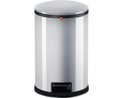 Poubelle à pédale Hailo Pure M 12 litres argent