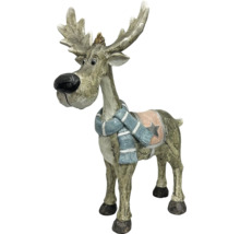 Élan décoratif avec écharpe et selle comme décoration de Noël