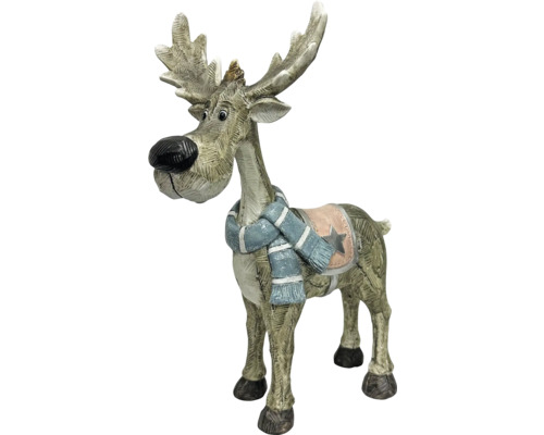 Élan décoratif avec écharpe et selle comme décoration de Noël