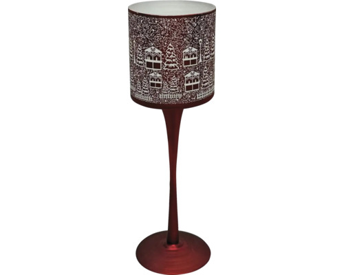 Dekorative Stehlampe mit Winterdorfmuster