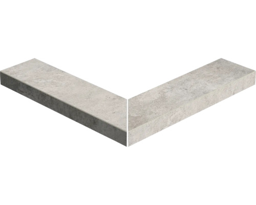 FLAIRSTONE Poolumrandung Beckenrandstein Loft Grey Aussen-Eckstück 90° grau 60 x 15 x 5 cm FLAIRSTONE Poolumrandung Beckenrandstein Loft Grey Aussen-Eckstück 90° grau 60 x 15 x 5 cm