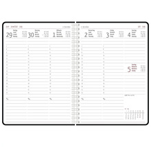 Agenda ouvert avec vue hebdomadaire