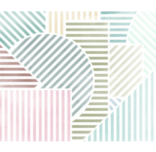 Motif abstrait avec rayures et formes géométriques