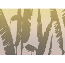 Représentation abstraite de motifs de feuilles de bananier