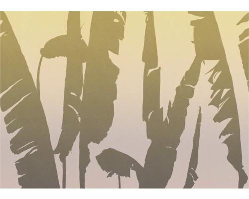 Représentation abstraite de motifs de feuilles de bananier