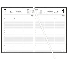 Agenda ouvert avec les dates