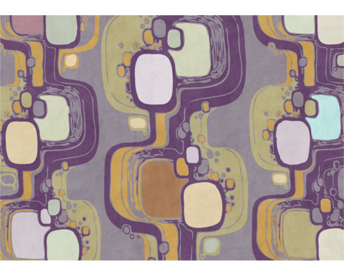 Motif avec des formes et des lignes stylisées pour la décoration murale