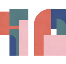 Illustration graphique avec des formes géométriques