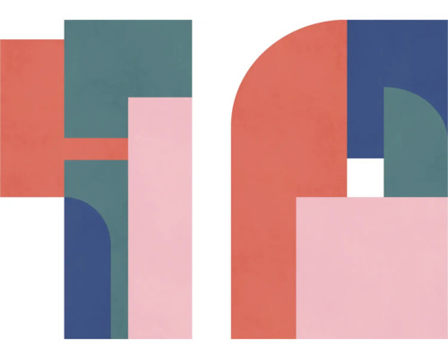 Illustration graphique avec des formes géométriques