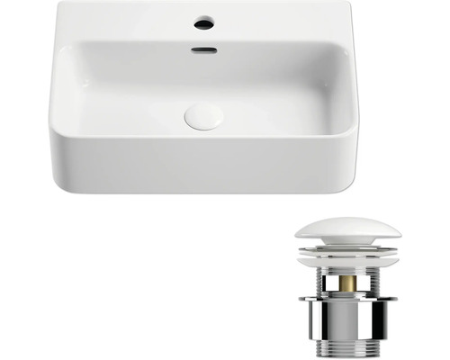 Vasque avec garniture de vidange pour la salle de bains