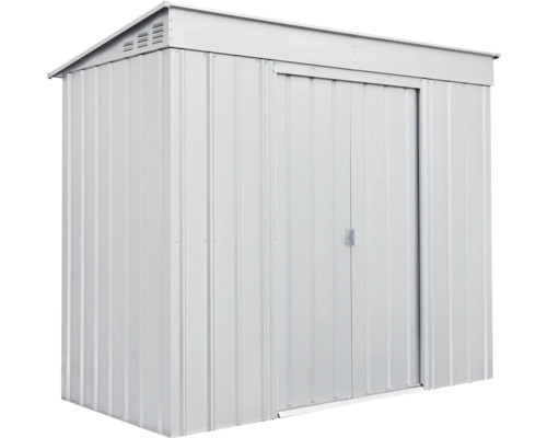 Remise à outils GLOBEL 8x4 toit en appentis 233x113 cm argent