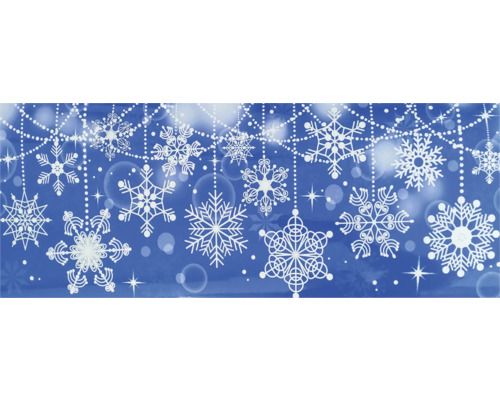 Dekoratives Schneeflockenmuster auf blauem Hintergrund
