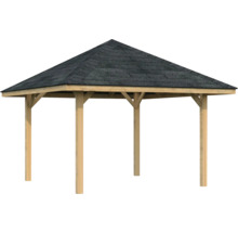 Pavillon de jardin en bois avec toit en tuiles