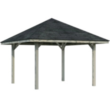Pavillon de jardin en bois avec toit en bitume