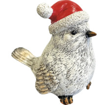 Figurine décorative d''oiseau avec bonnet de Noël comme décoration de fête