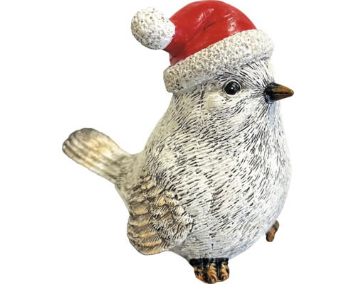 Figurine décorative d''oiseau avec bonnet de Noël comme décoration de fête