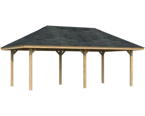 Holzcarport mit Bitumenschindeln