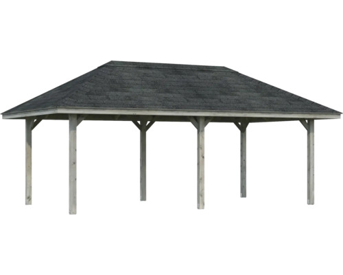 Holzpavillon mit Giebeldach