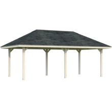 Pavillon de jardin en bois avec toit bitumé