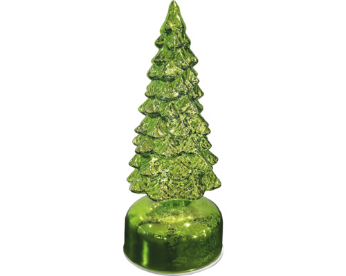 Sapin de Noël décoratif en verre vert pour l''intérieur