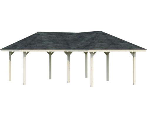 Pavillon de jardin en bois avec toit en bardeau bitumé