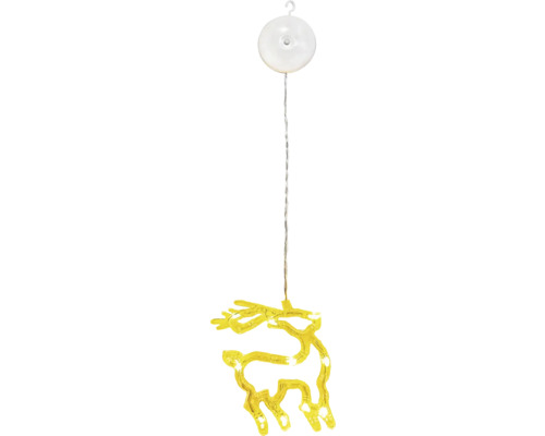 Décoration de fenêtre LED Renne avec suspension à ventouse