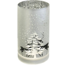 Verre décoratif avec motif de cerf et de sapin