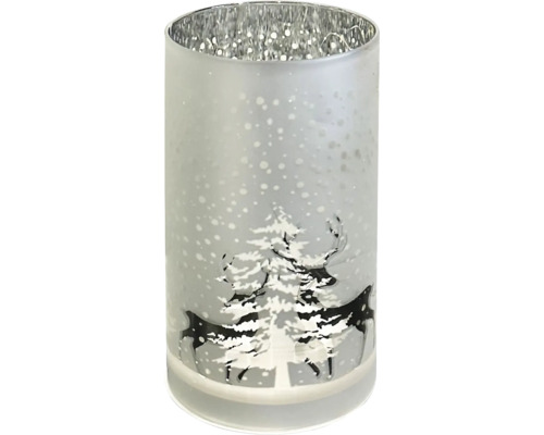 Verre décoratif avec motif de cerf et de sapin