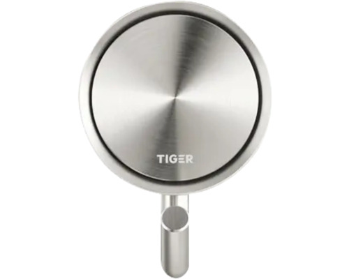 Tiger Logo auf rundem, gebürstetem Metallhaken