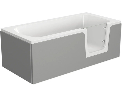 Baignoire avec porte droite SCHULTE Q1 80 x 180 cm blanc alpin brillant avec habillage de façade et latéral carrelable D80095R4 Baignoire avec porte droite SCHULTE Q1 80 x 180 cm blanc alpin brillant avec habillage de façade et latéral carrelable D80095R4