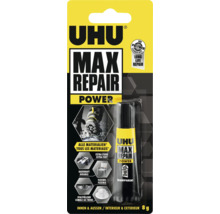 Colle Uhu Max Repair Power en conditionnement de 8 grammes pour l''intérieur et l''extérieur.