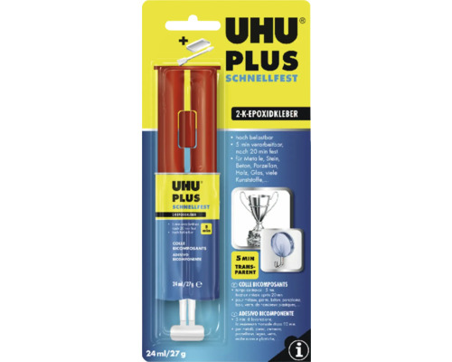 Colle à 2K-Colle UHU plus à durcissement rapide 27 g Seringue