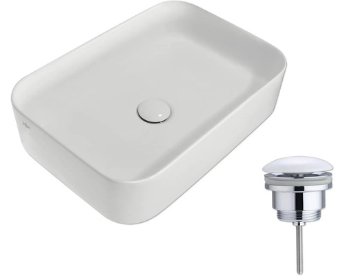 Aufsatzwaschbecken aus Keramik mit Pop-Up-Ventil
