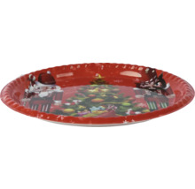 Plat de service décoratif avec motif casse-noisette et sapin de Noël