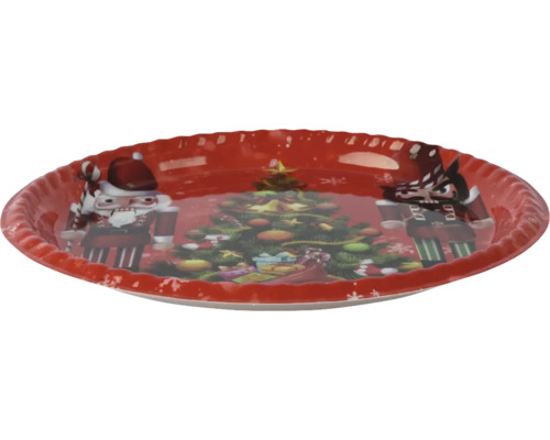 Plat décoratif avec motif de Noël