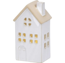 Dekorative Hauslaterne aus Keramik mit Fensteröffnungen