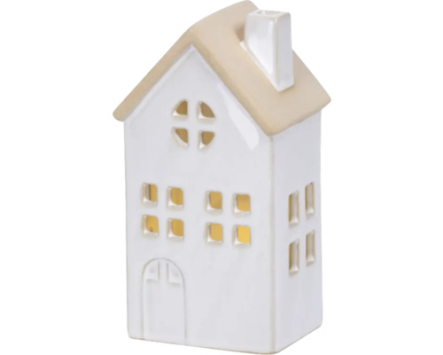 Dekorative Hauslaterne aus Keramik mit Fensteröffnungen