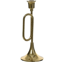 Goldfarbener Kerzenständer im ungewöhnlichen Design