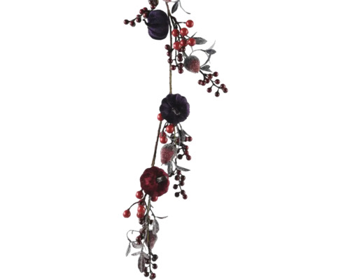 Guirlande décorative avec baies et fleurs pour décoration automnale
